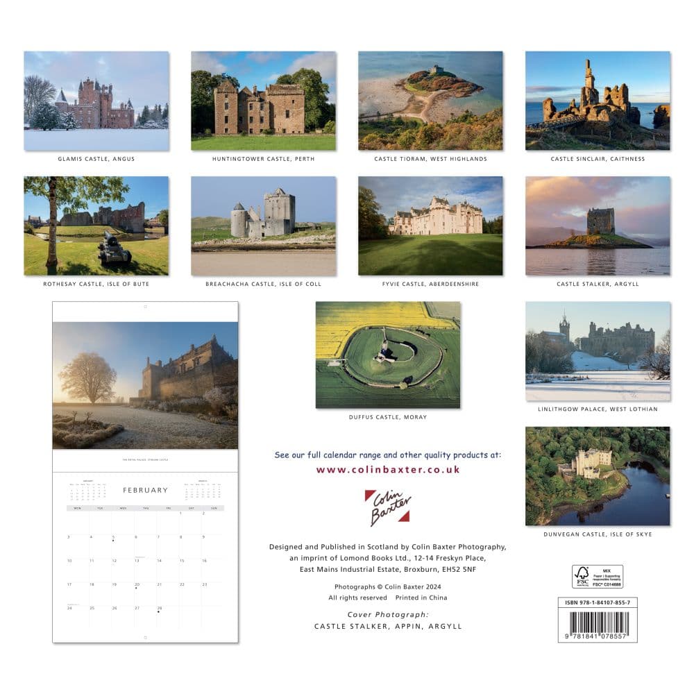 Scottish Castles 2025 Wall Calendar