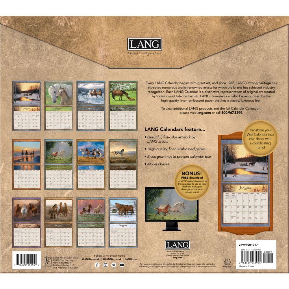 Horses in the Mist 2027 Wall Calendar by Persis Clayton Weirs First Alternate Image