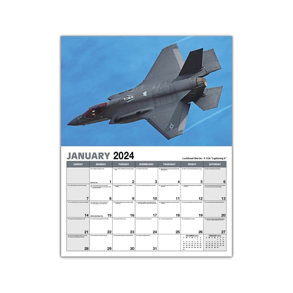 Military Jet Deluxe 2024 Wall Calendar Second Alternate Image width=&quot;1000&quot; height=&quot;1000&quot;