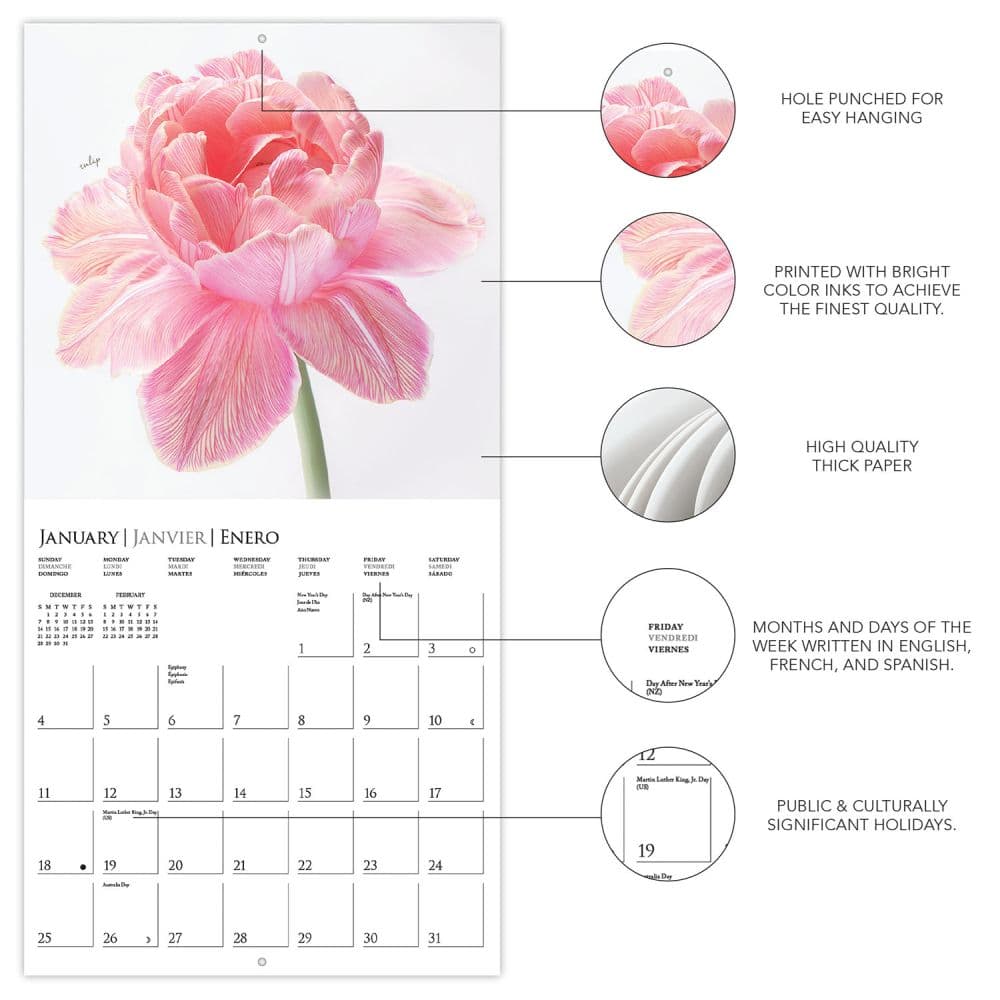 Fleurs 2026 Wall Calendar Second Alternate Image