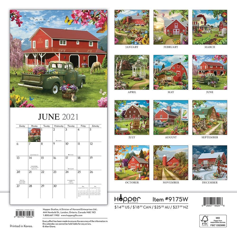 Country Walk Wall Calendar