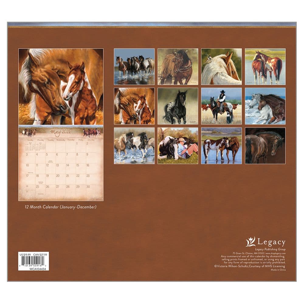 Horses by Victoria Wilson Schultz 2026 Wall Calendar First Alternate Image