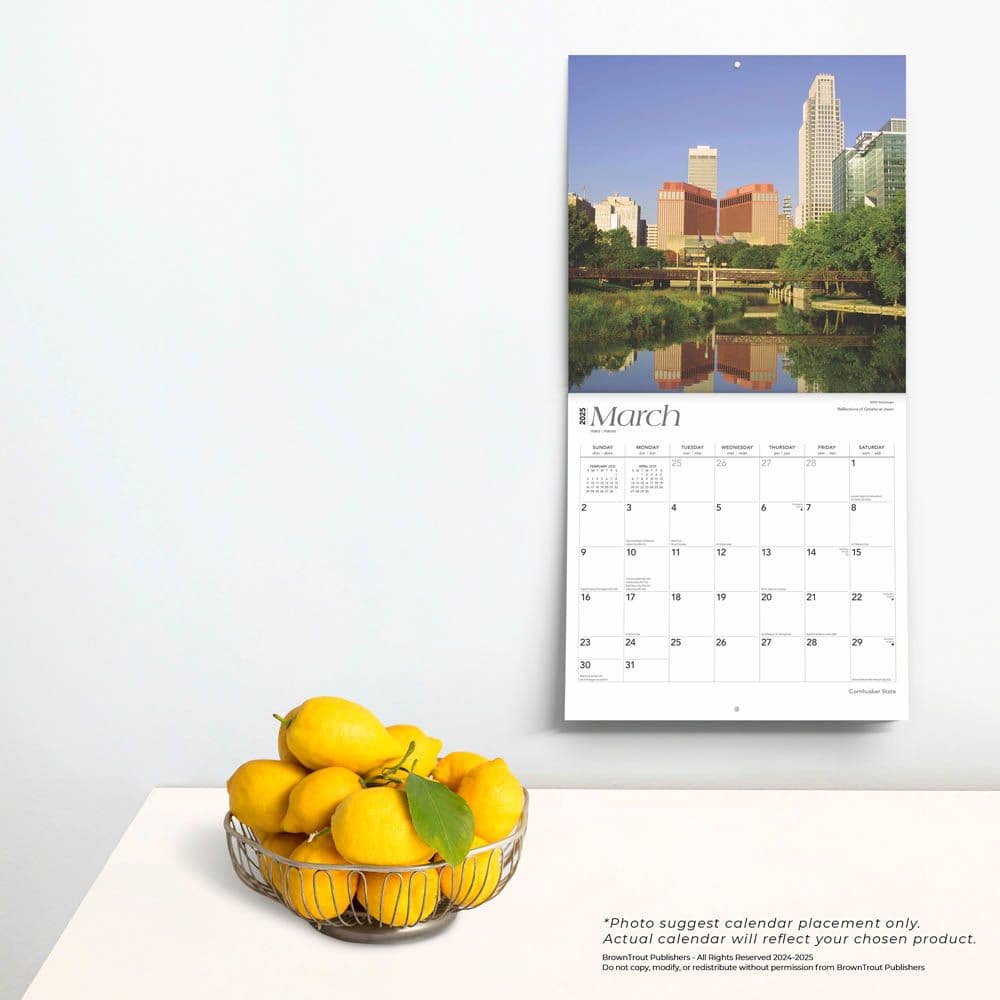 Cornhusker State Nebraska 2025 Wall Calendar Fourth Alternate Image