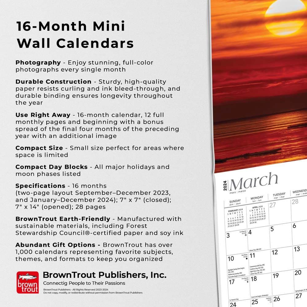 Michigan 2024 Mini Wall Calendar