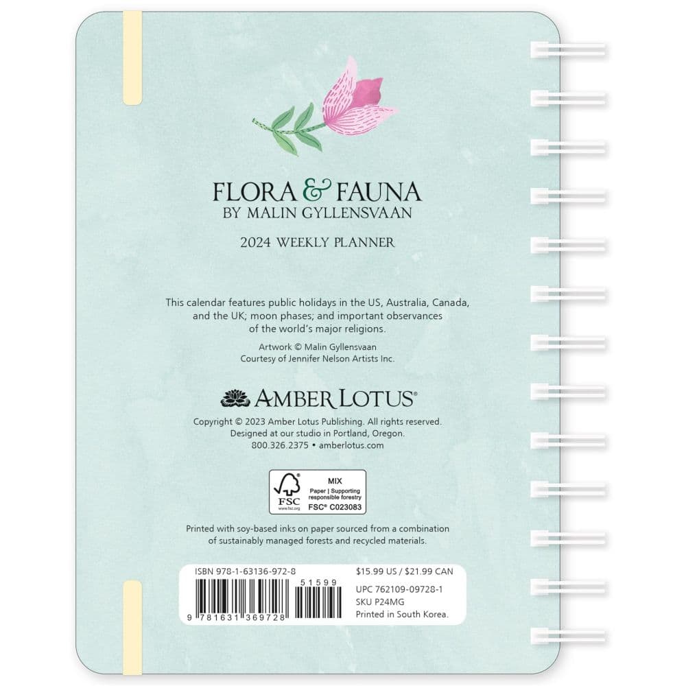 Flora &amp; Fauna Weekly 2024 Planner First Alternate Image width=&quot;1000&quot; height=&quot;1000&quot;