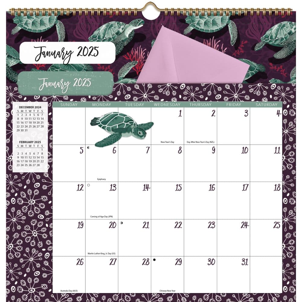 Flora and Fauna by Heather Dutton 2025 File It Wall Calendar