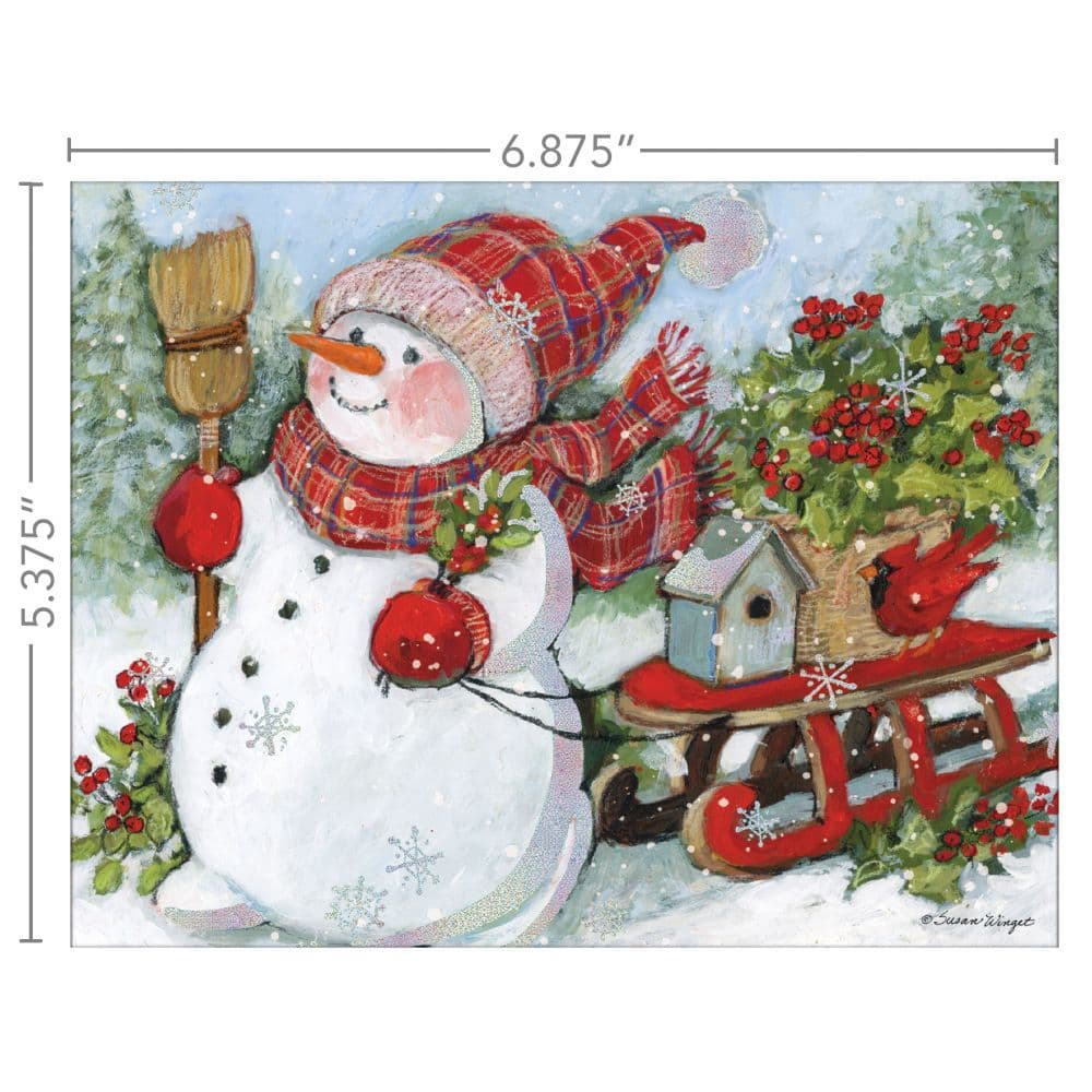 Frosty Greetings Assorted Boxed Christmas Cards Sixth Alternate Image