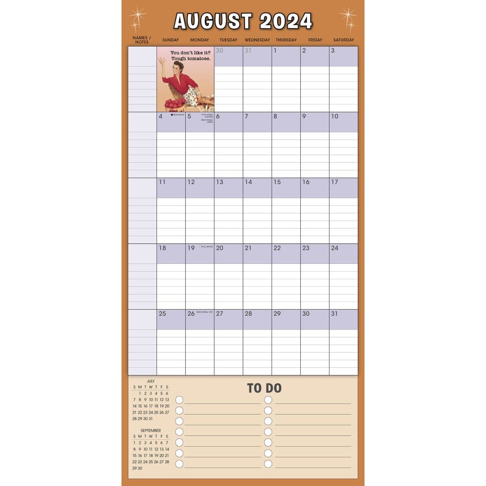 Retro Mama Family 17-Month 2024 Wall Calendar Third Alternate Image width=&quot;1000&quot; height=&quot;1000&quot;