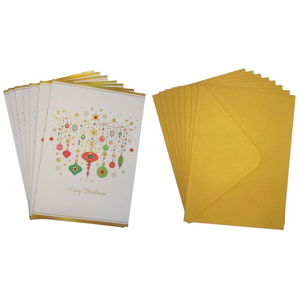 Ornate Ornaments on Pearl Christmas Card Alt5