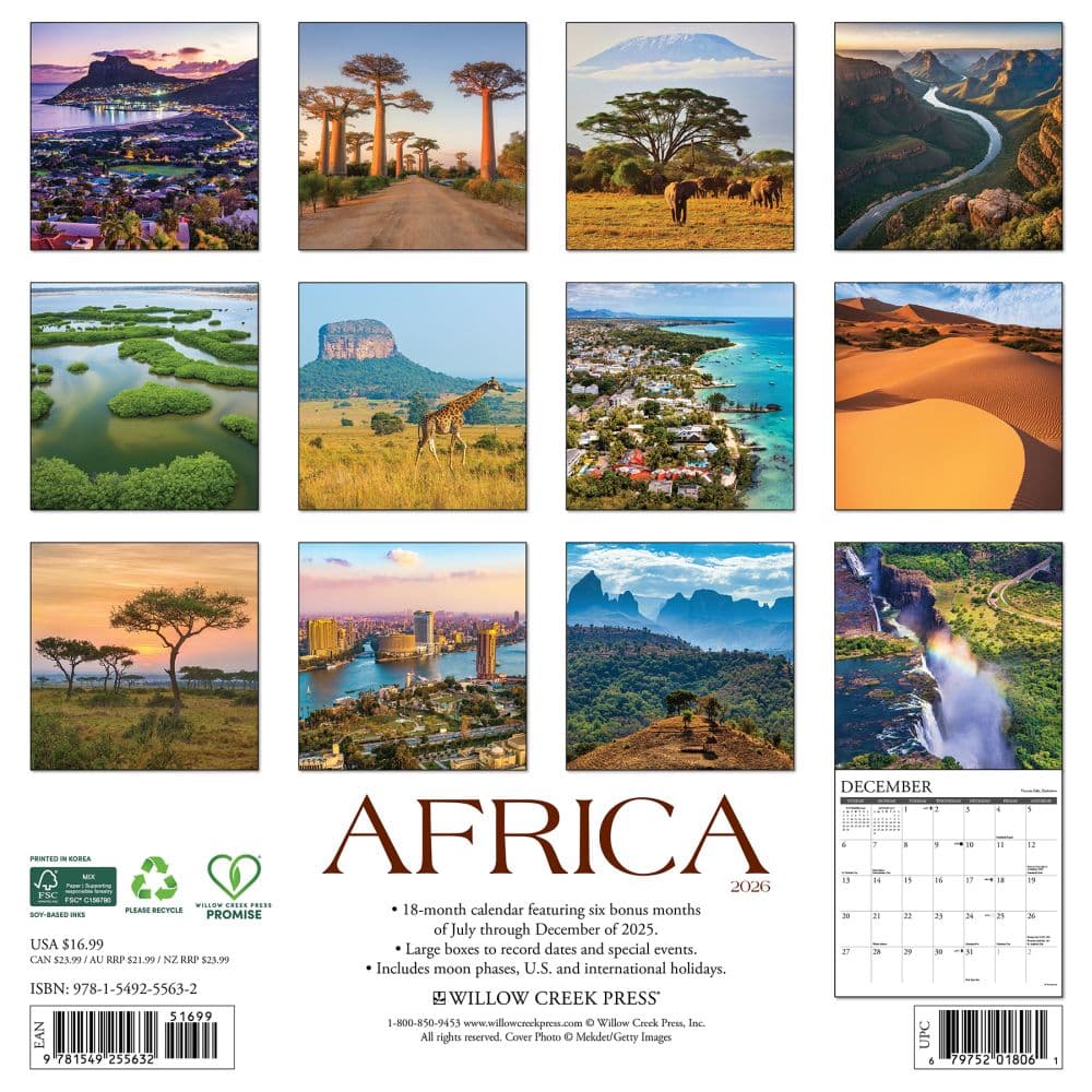 Africa 2026 Wall Calendar First Alternate Image