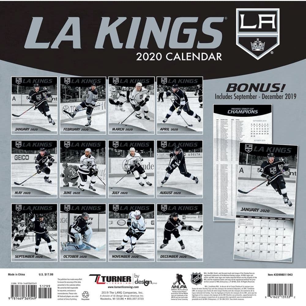 Los Angeles Kings Wall Calendar