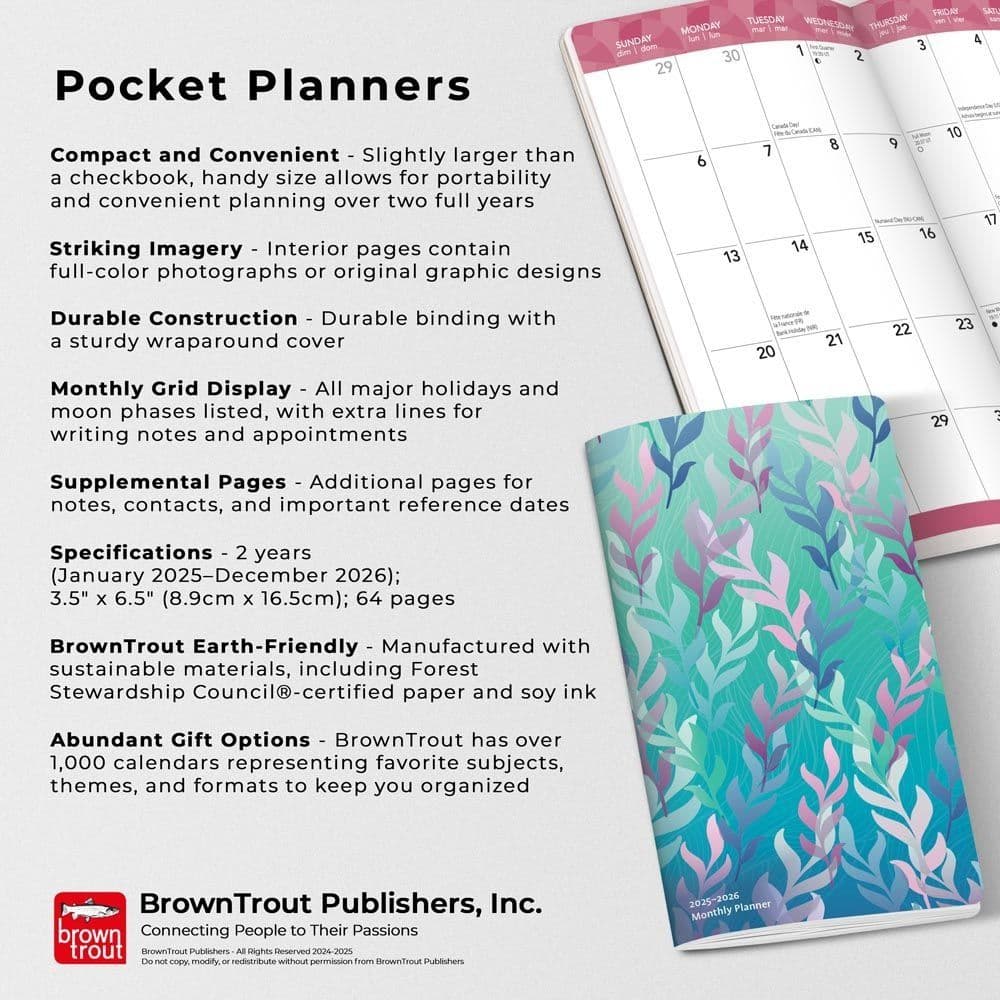 Ariel Collection 2 Year 2025 Pocket Planner Seventh Alternate Image