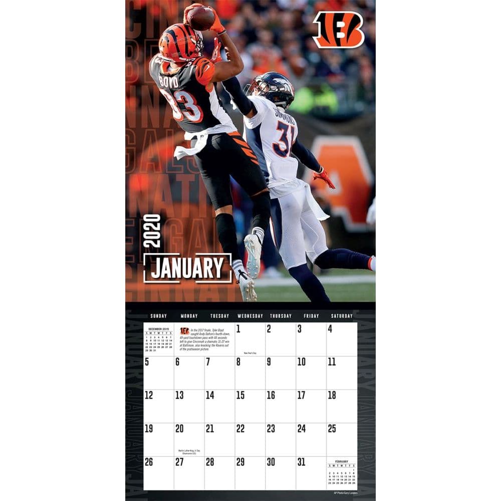 Cincinnati Bengals Wall Calendar