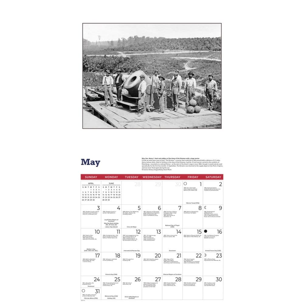 Civil War Chronology 2026 Wall Calendar Third Alternate Image