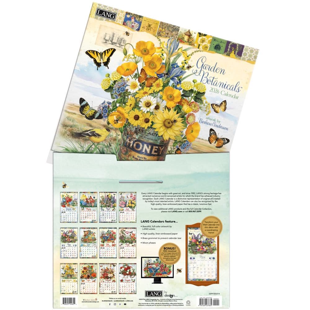 Garden Botanicals 2026 Wall Calendar by Barbara Anderson_ALT3