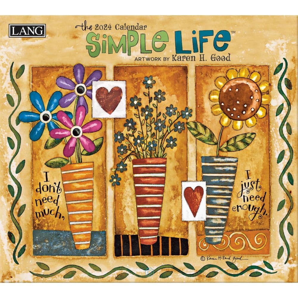 Simple Life 2024 Wall Calendar - Calendars.com