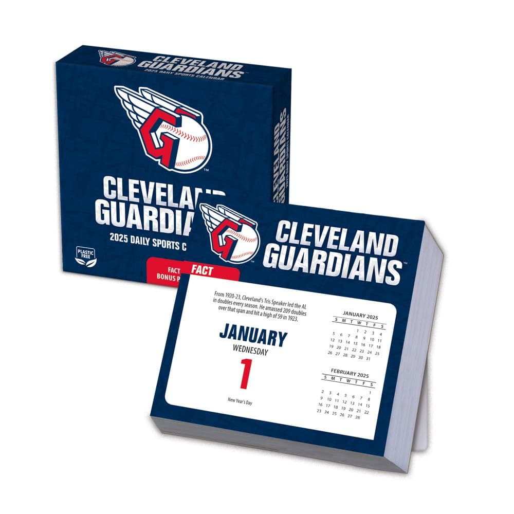 MLB Cleveland Guardians 2025 Desk Calendar Main Product Image