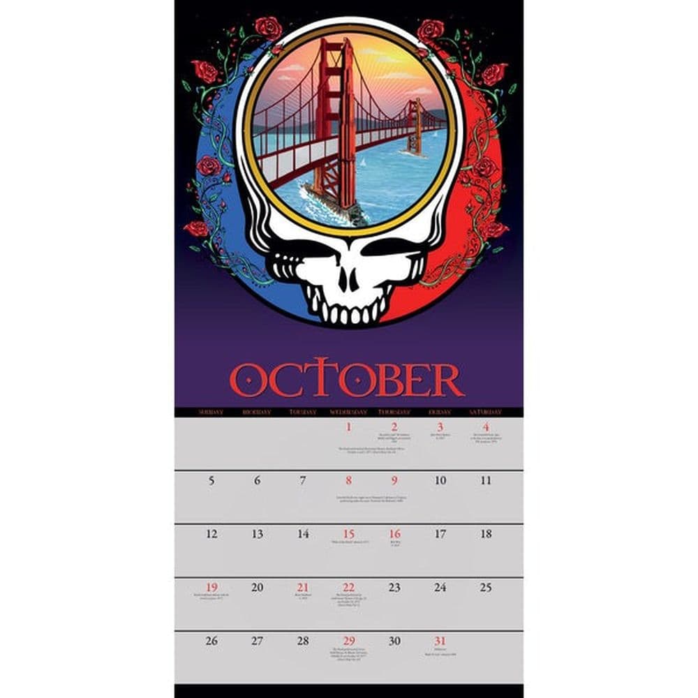 Grateful Dead 2025 Wall Calendar Fourth Alternate Image