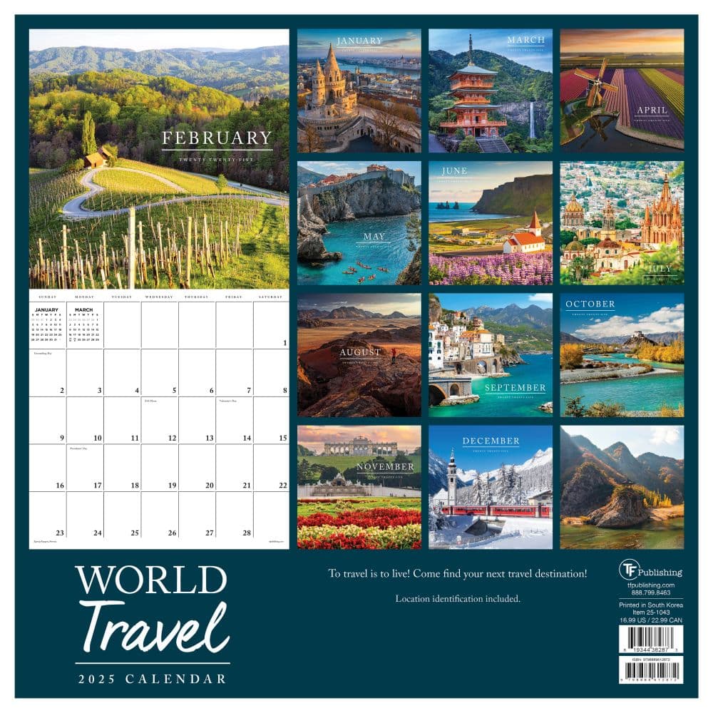 Worlds Best by Travel Leisure 2025 Wall Calendar First Alternate Image