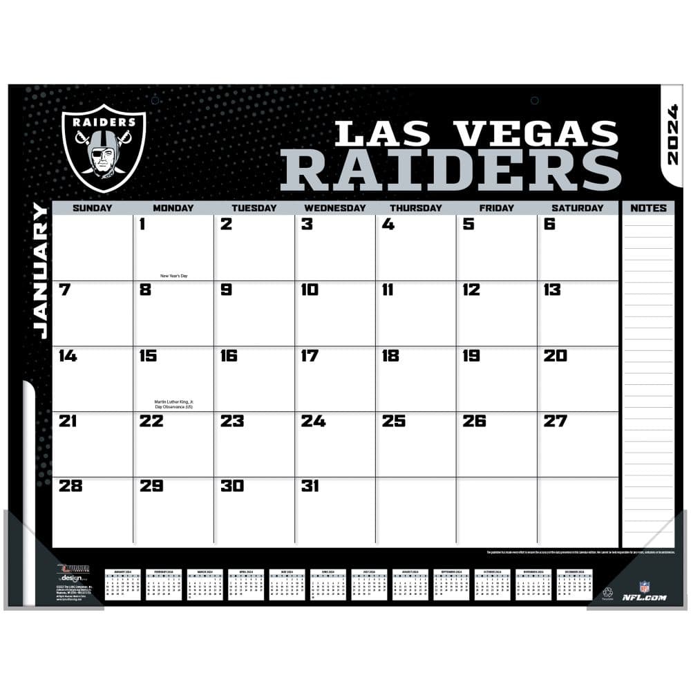 NFL Las Vegas Raiders 2024 Desk Pad First Alternate Image width=&quot;1000&quot; height=&quot;1000&quot;