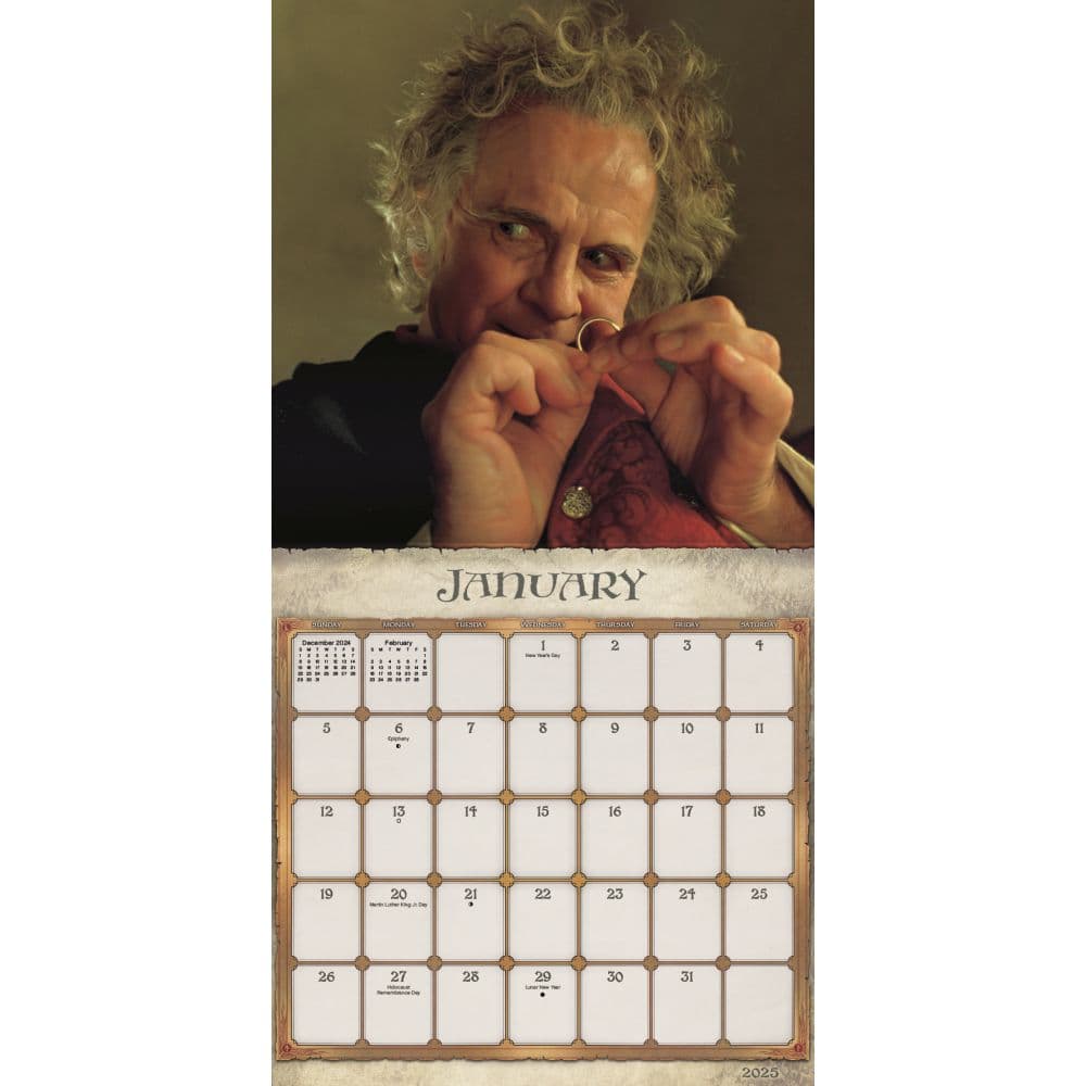 Lord of the Rings 2025 Wall Calendar Alt1