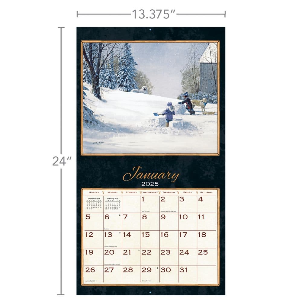 American Cat 2025 Wall Calendar by Lowell Herrero