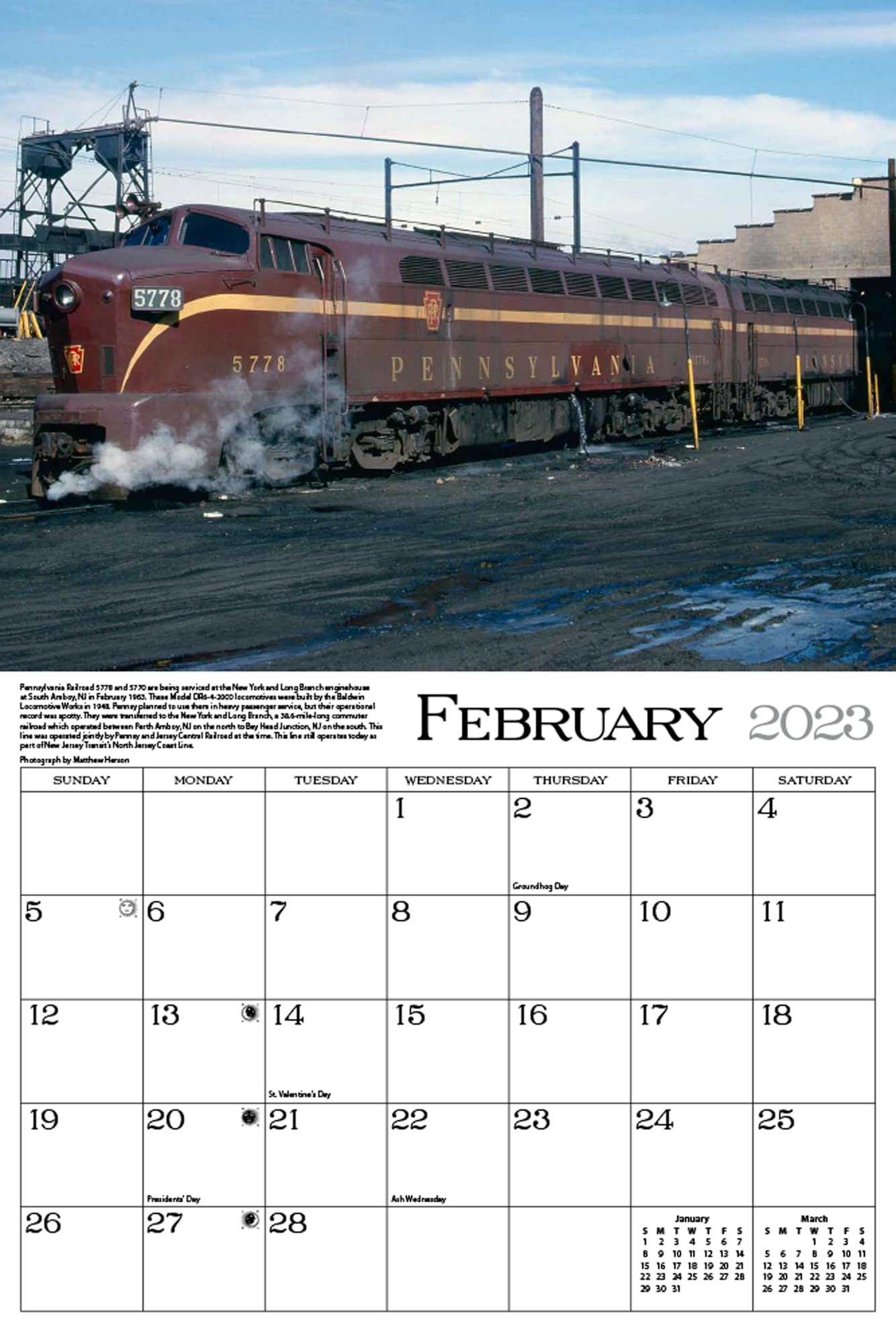 Trains PA Railroad 2023 Wall Calendar - Calendars.com
