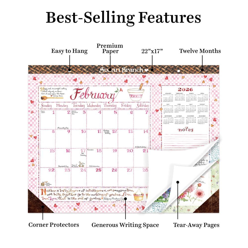 Susan Branch 2026 Monthly Desk Pad Second Alternate Image