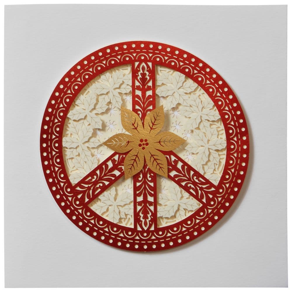 Peace Sign Laser Cut Christmas Card First Alternate Image width=&quot;1000&quot; height=&quot;1000&quot;