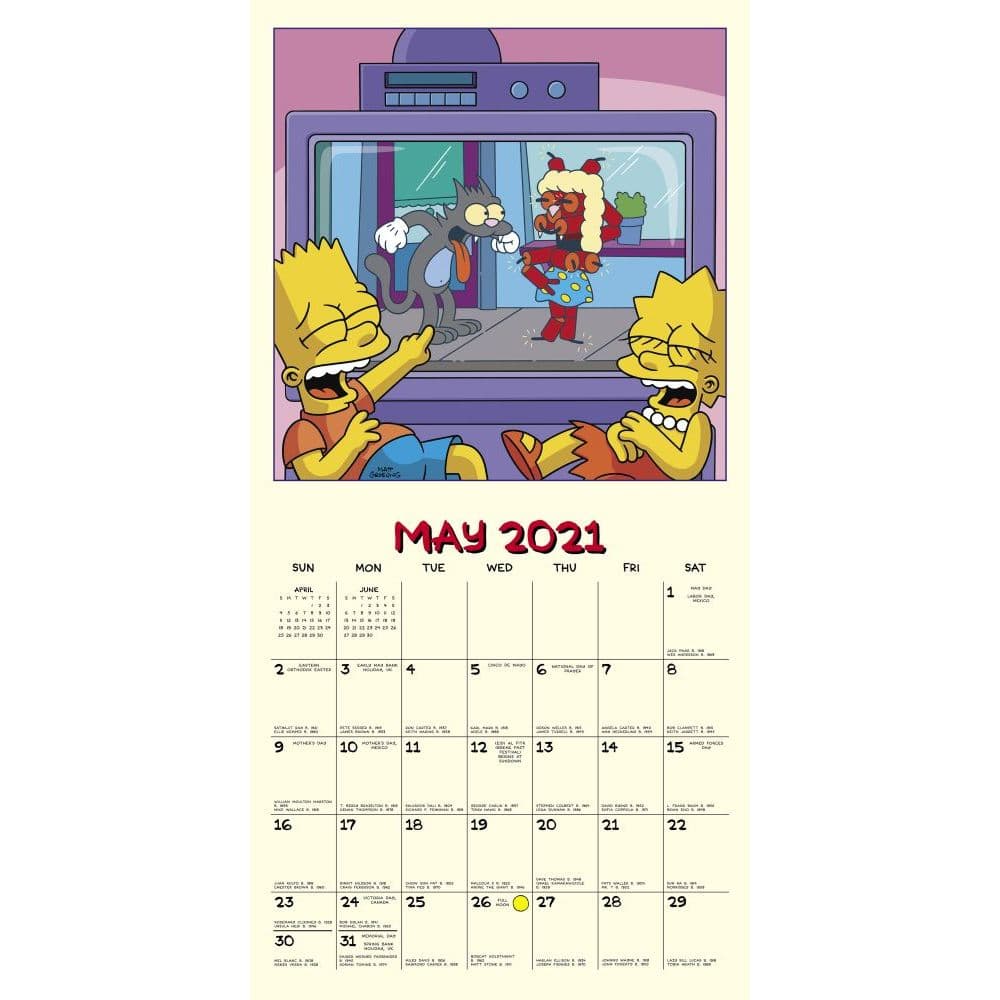 Simpsons Mini Wall Calendar Calendars