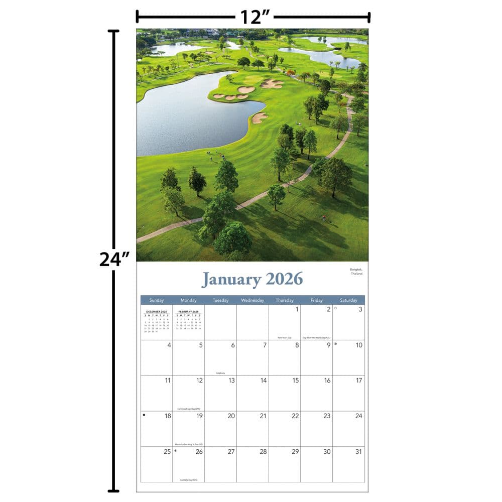 Golf Courses Photo 2026 Wall Calendar_ALT5