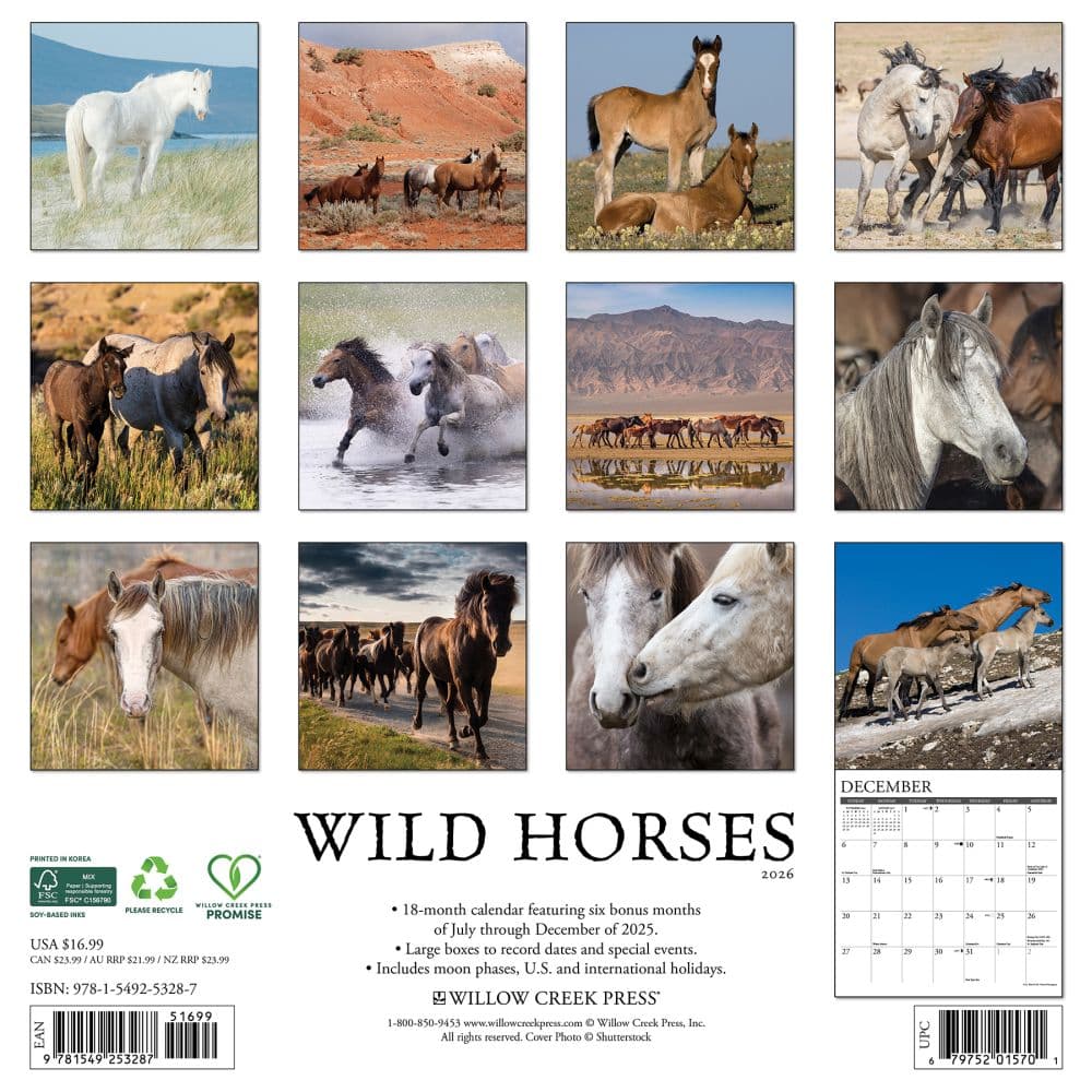 Wild Horses 2026 Wall Calendar First Alternate Image