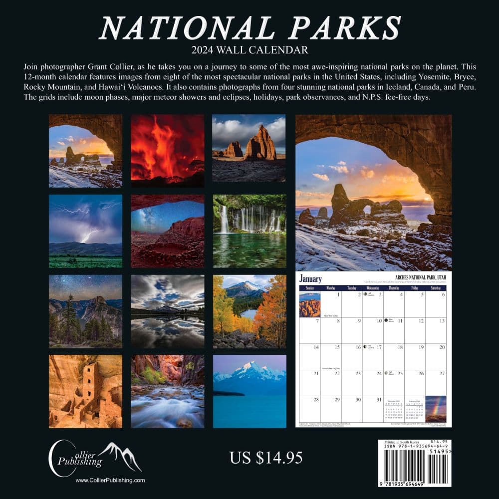 National Parks 2024 Wall Calendar