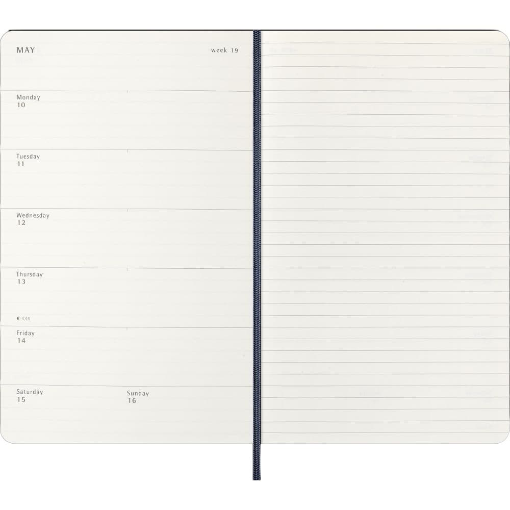 Moleskine Sapphire Blue 2027 Large Soft Cover Weekly Planner Third Alternate Image