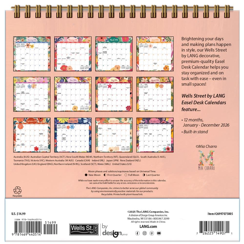 Shine Within 2026 Easel Desk Calendar Alt2