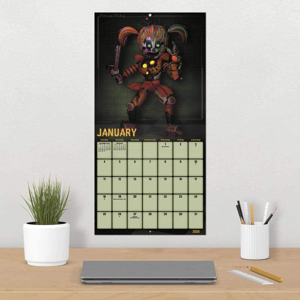 Five Nights At Freddys 2 Exclusive With Decal 2026 Wall Calendar Fourth Alternate Image
