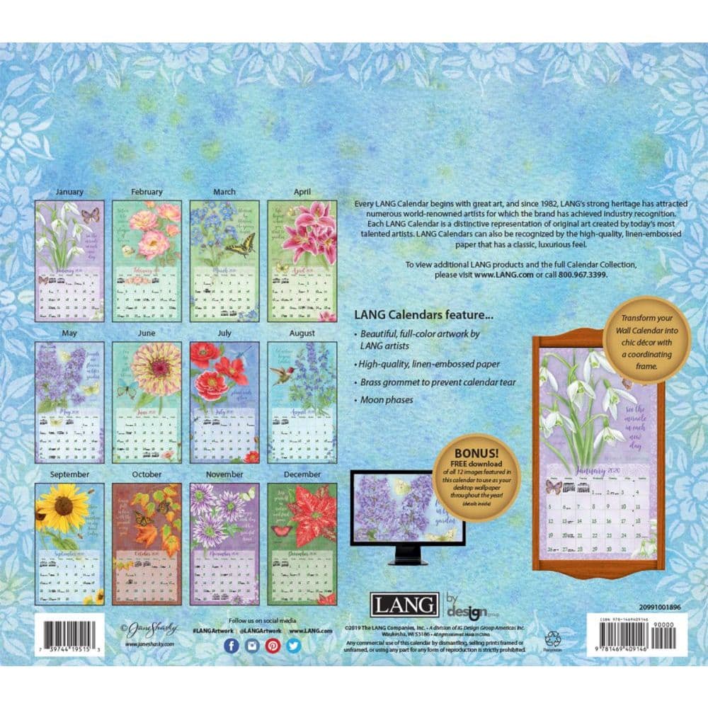 Botanical Inspiration Wall Calendar by Jane Shasky