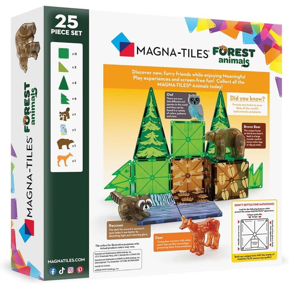 Magna-tiles 25 Piece Forest Animals Set First Alternate Image