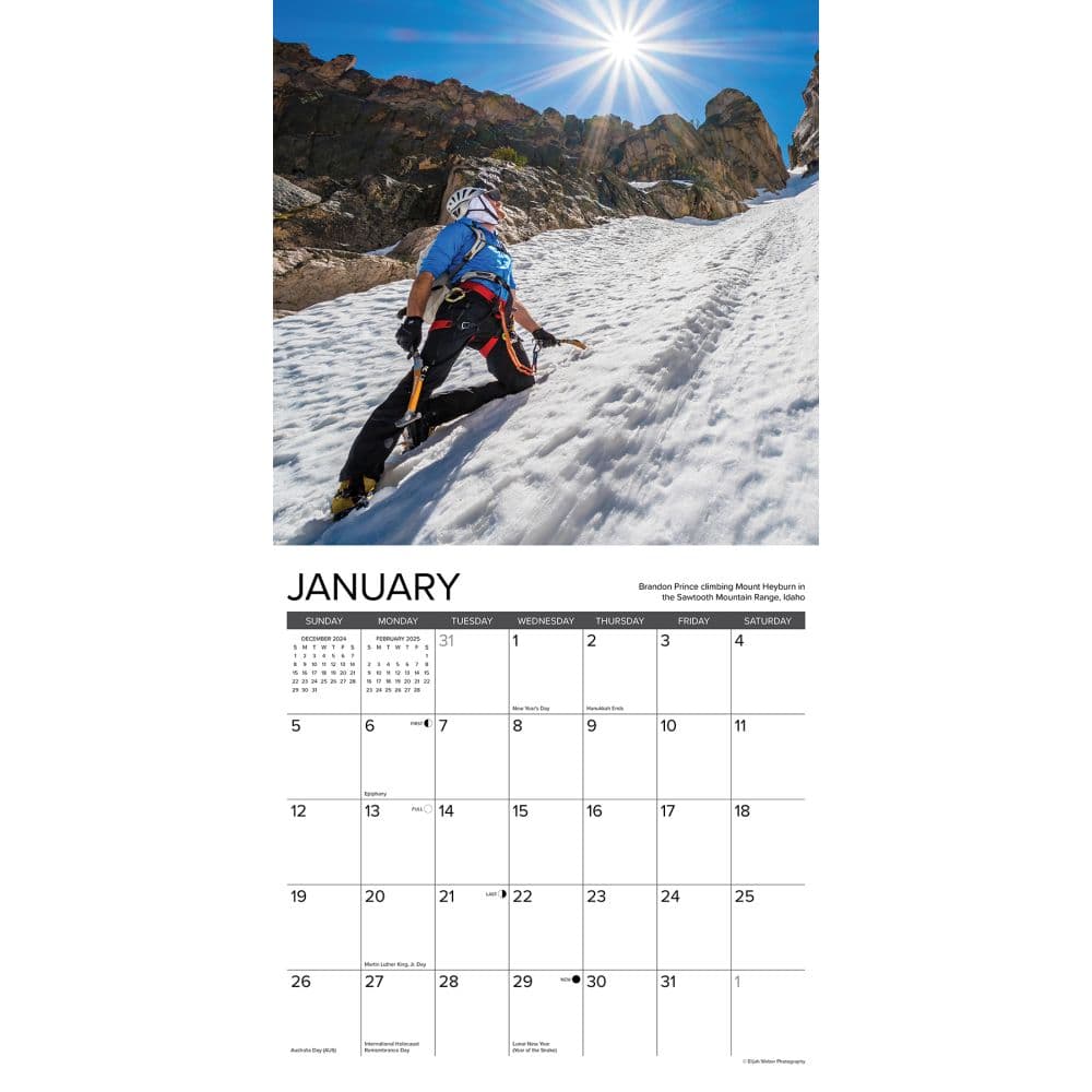 Rock Climbing 2025 Wall Calendar Second Alternate Image width="1000" height="1000"