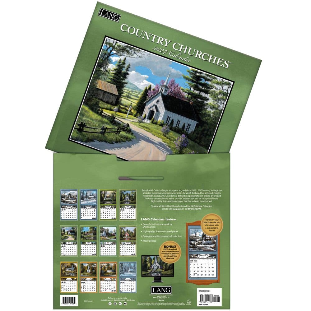 Country Churches 2027 Wall Calendar by Bill Saunders First Alternate Image