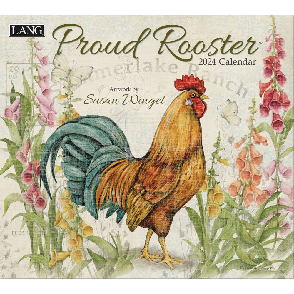 Proud Rooster 2025 Wall Calendar