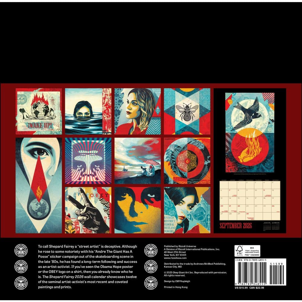 Shepard Fairey 2026 Wall Calendar First Alternate Image