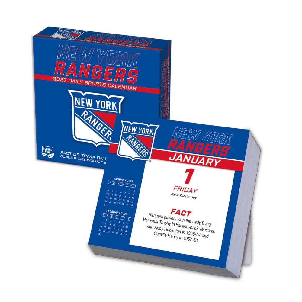 image NHL New York Rangers 2027 Desk Calendar Main Product Image