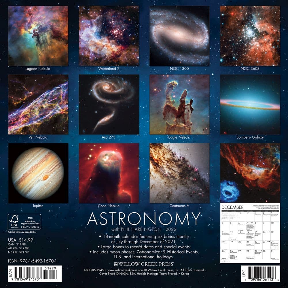 Astronomy 2022 Wall Calendar - Calendars.com