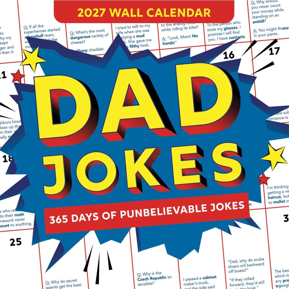 Dad Jokes 2027 Wall Calendar Main Product Image