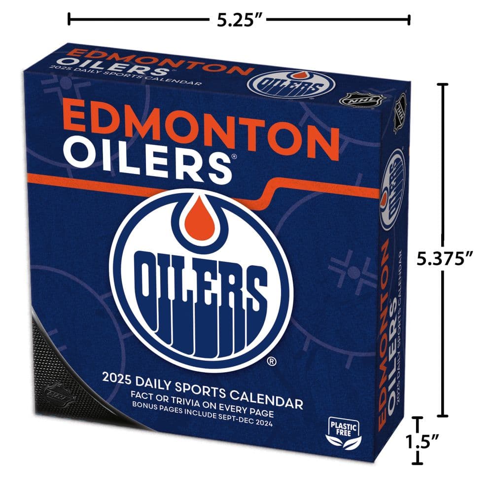 NHL Edmonton Oilers 2025 Desk Calendar Fifth  Alternate Image