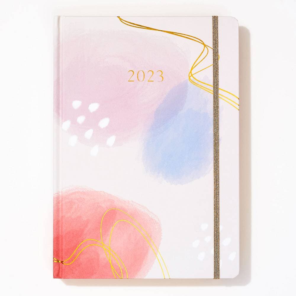 Waste Not Paper Gold Marble Large Daily Luxe 2023 Page a Day Planner