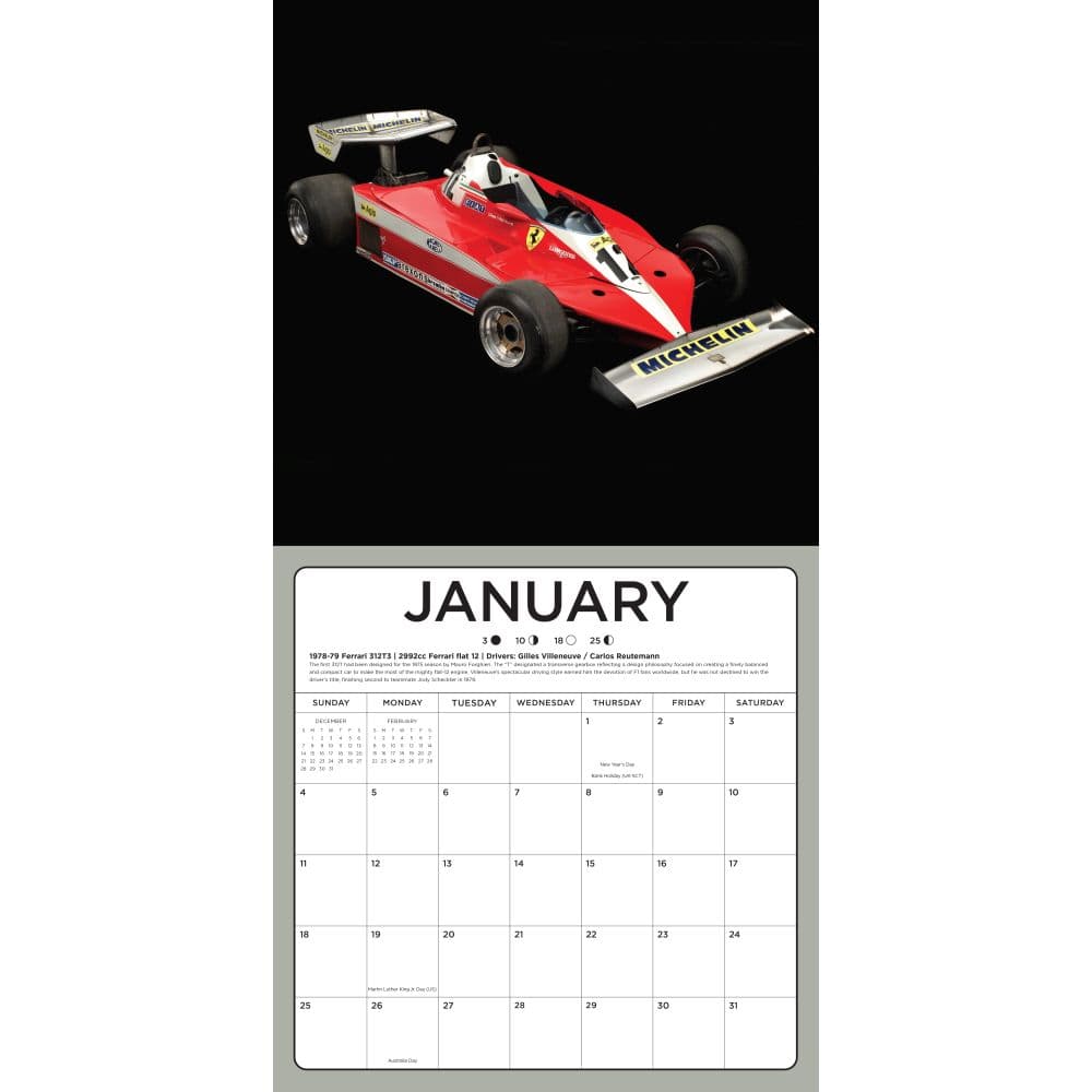 Formula 1 2026 Wall Calendar First Alternate Image