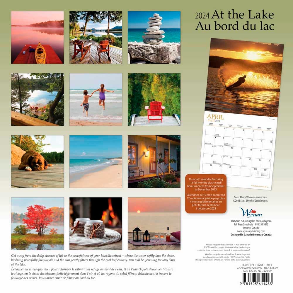 At The Lake 2024 Wall Calendar