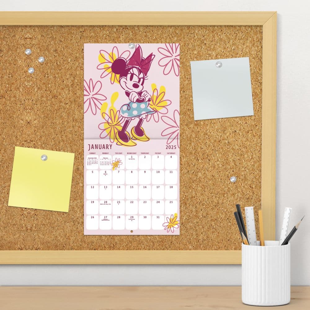 Minnie Mouse 2025 Mini Wall Calendar Fourth Alternate Image width=&quot;1000&quot; height=&quot;1000&quot;